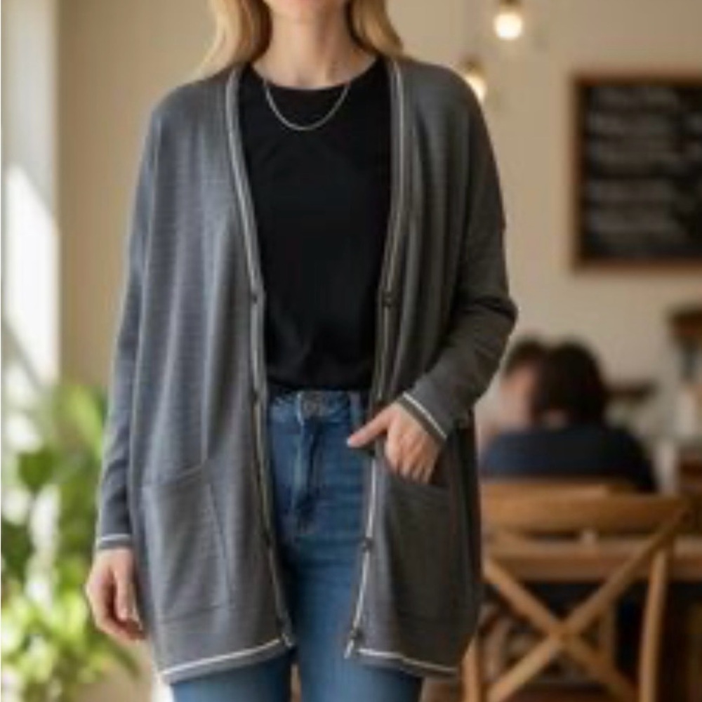 Kit & Ace Merino Wool Oversized Cardigan Sweater Size S